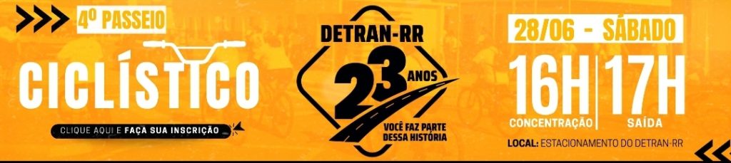 Detran-RR abre inscrições para 4º Passeio Ciclístico