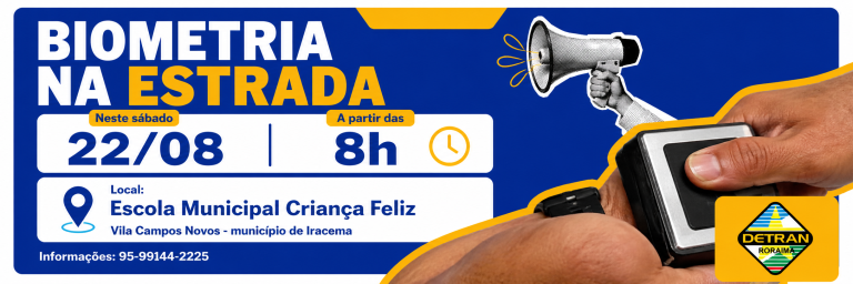 Detran-RR leva Biometria na Estrada para município de Iracema